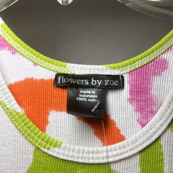 Flowers by Zoe Girls Size Medium Multicolor Peace Tank Top NEW NWT - Picture 3 of 8